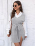 'Saira' V-Neck Sleeveless Sweater Dress - Celes Fashion
